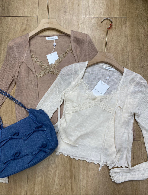 MATINEE Korean Knitted Camisole With Shrugs Sets